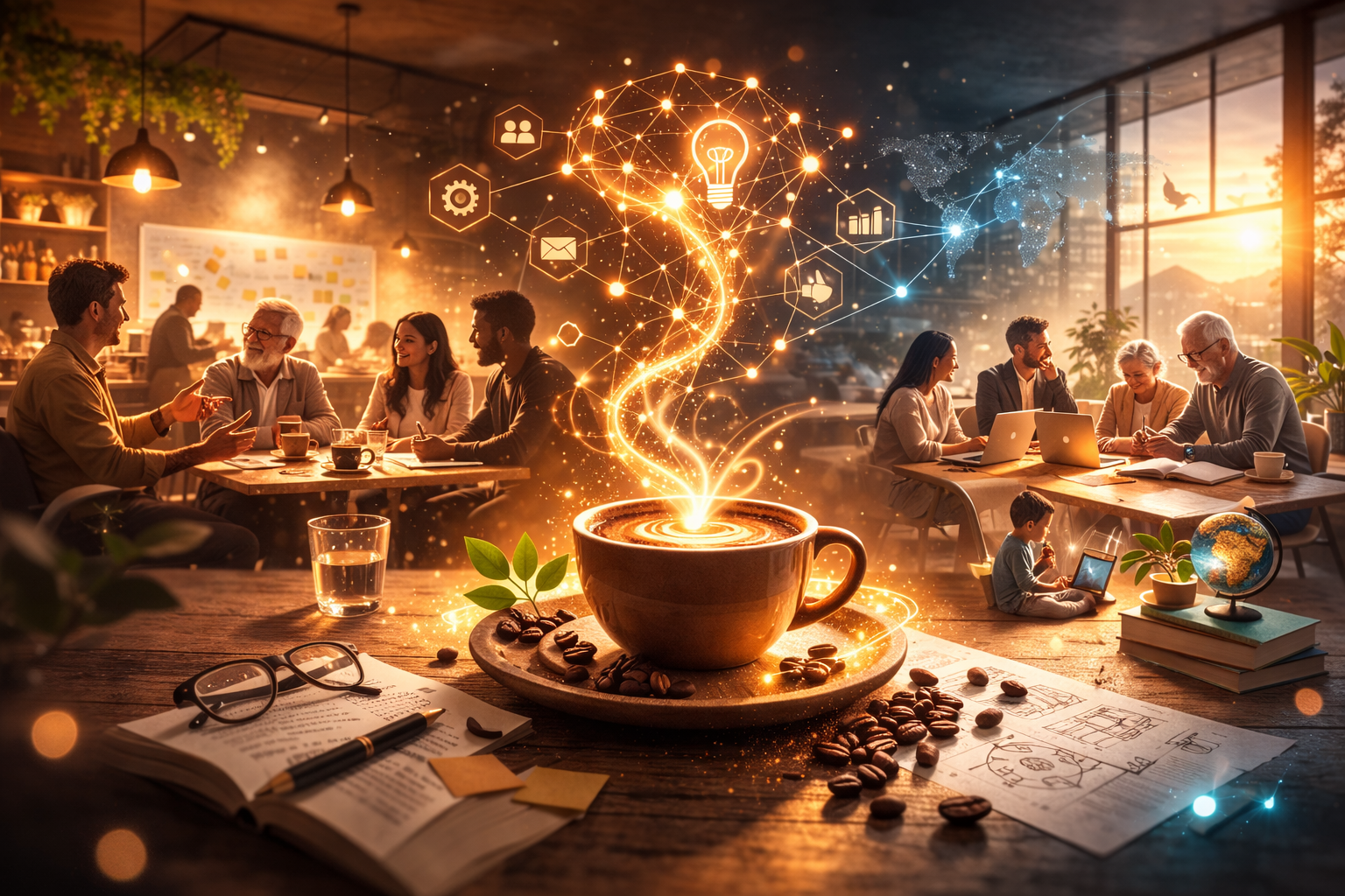 Café+ conocimiento y comunidad